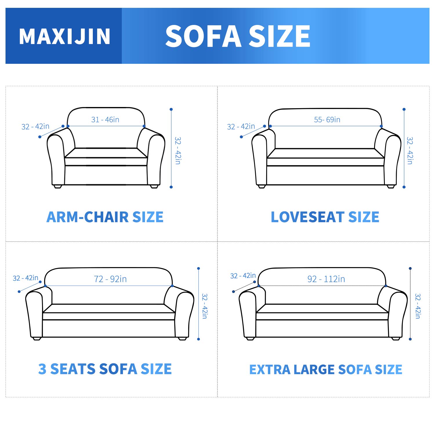 Foto 6 | Funda de Sofá Maxijin para Sofá de 3 Cojines - Venta Internacional