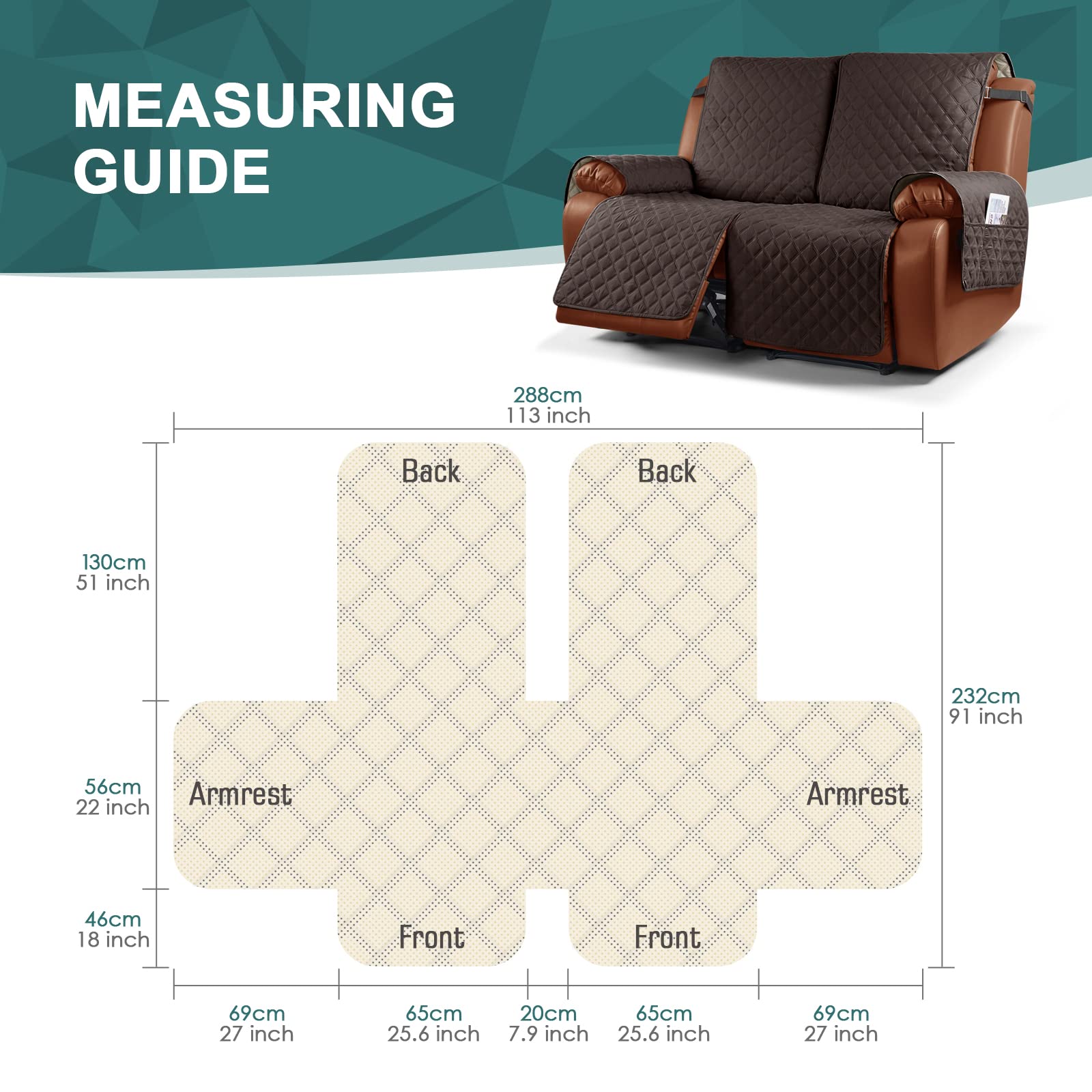 Foto 3 pulgar | Funda de Sofá Reclinable Ruaozz Impermeables de 1 Pieza - Venta Internacional