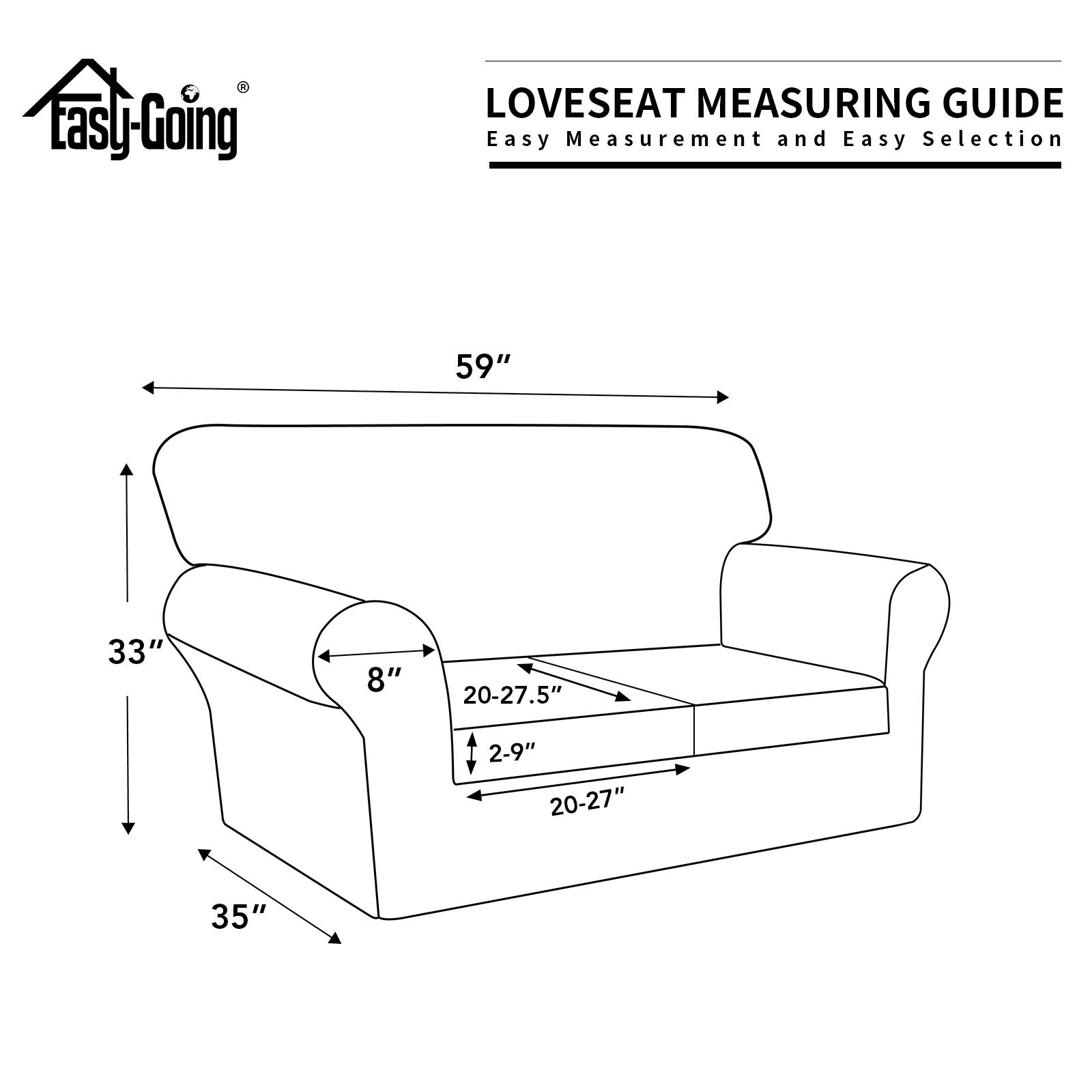 Foto 6 | Funda de Sofá Easy-Going 100% Impermeable para Sofá de Dos Plazas - Venta Internacional