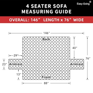 Foto 7 | Funda para Sofá Easy-Going Gris-Venta Internacional