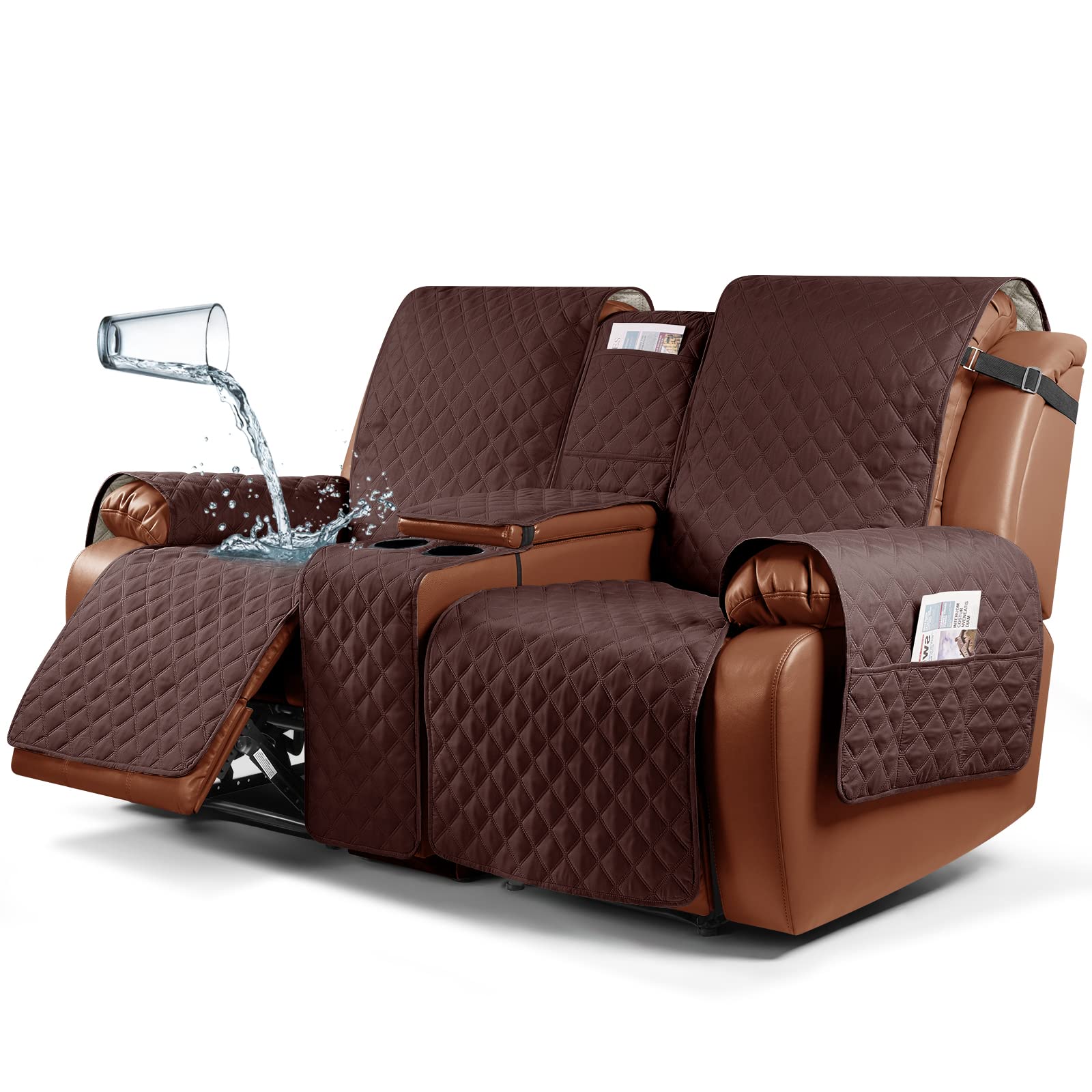 Funda De Sofá Reclinable Ruaozz Impermeable Con Consola, No Sl - Venta Internacional.