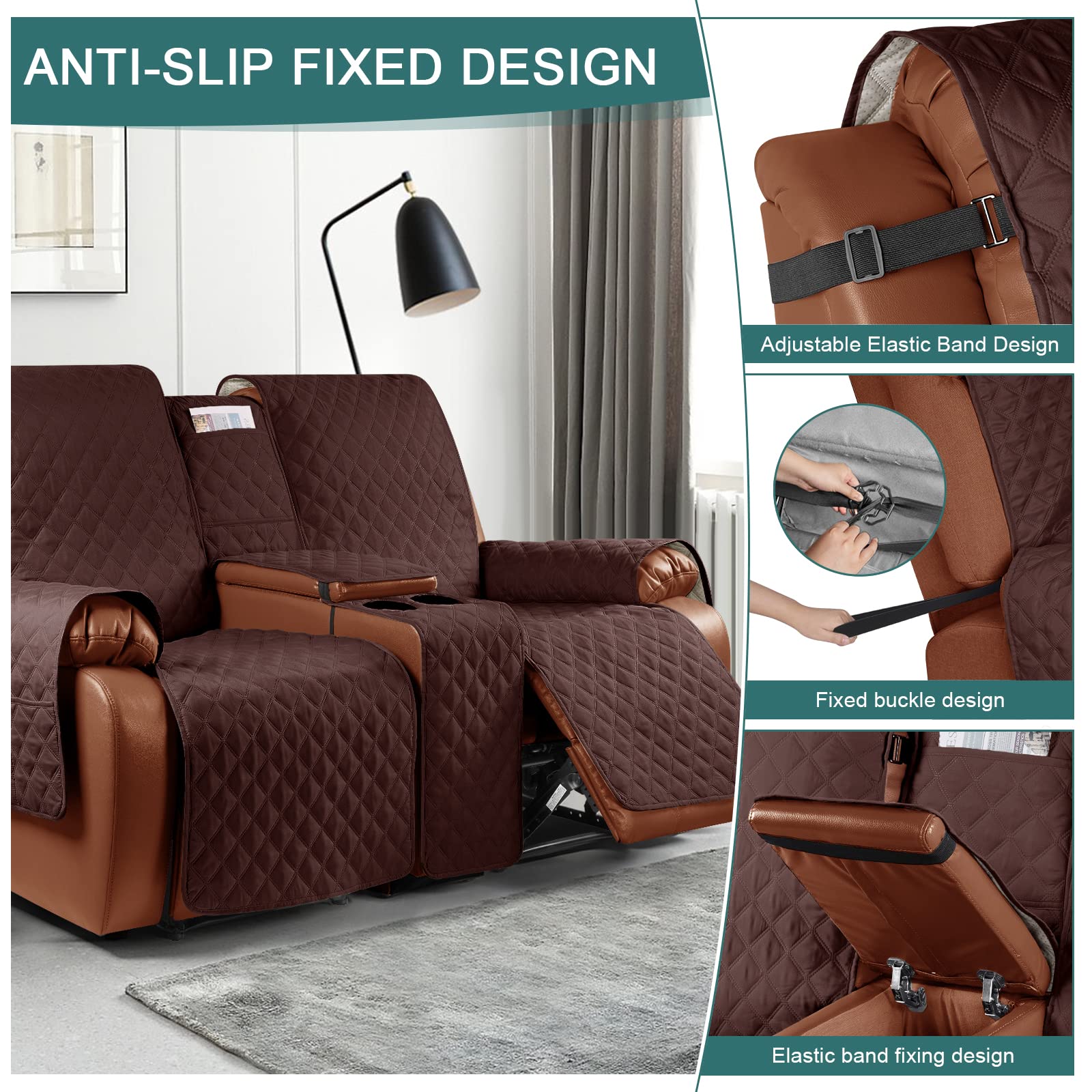 Foto 5 | Funda De Sofá Reclinable Ruaozz Impermeable Con Consola, No Sl - Venta Internacional.