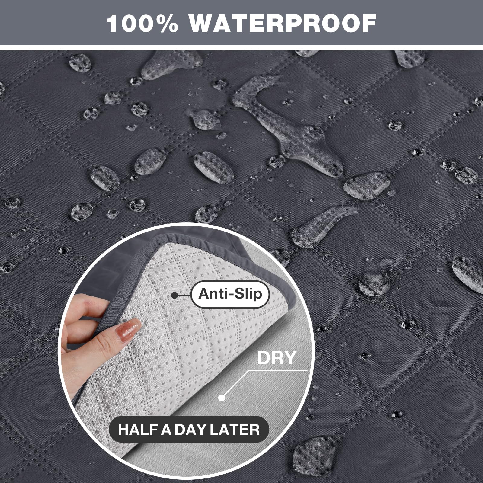 Foto 2 | Funda para Sofá Taococo Gris Impermeable-Venta Internacional