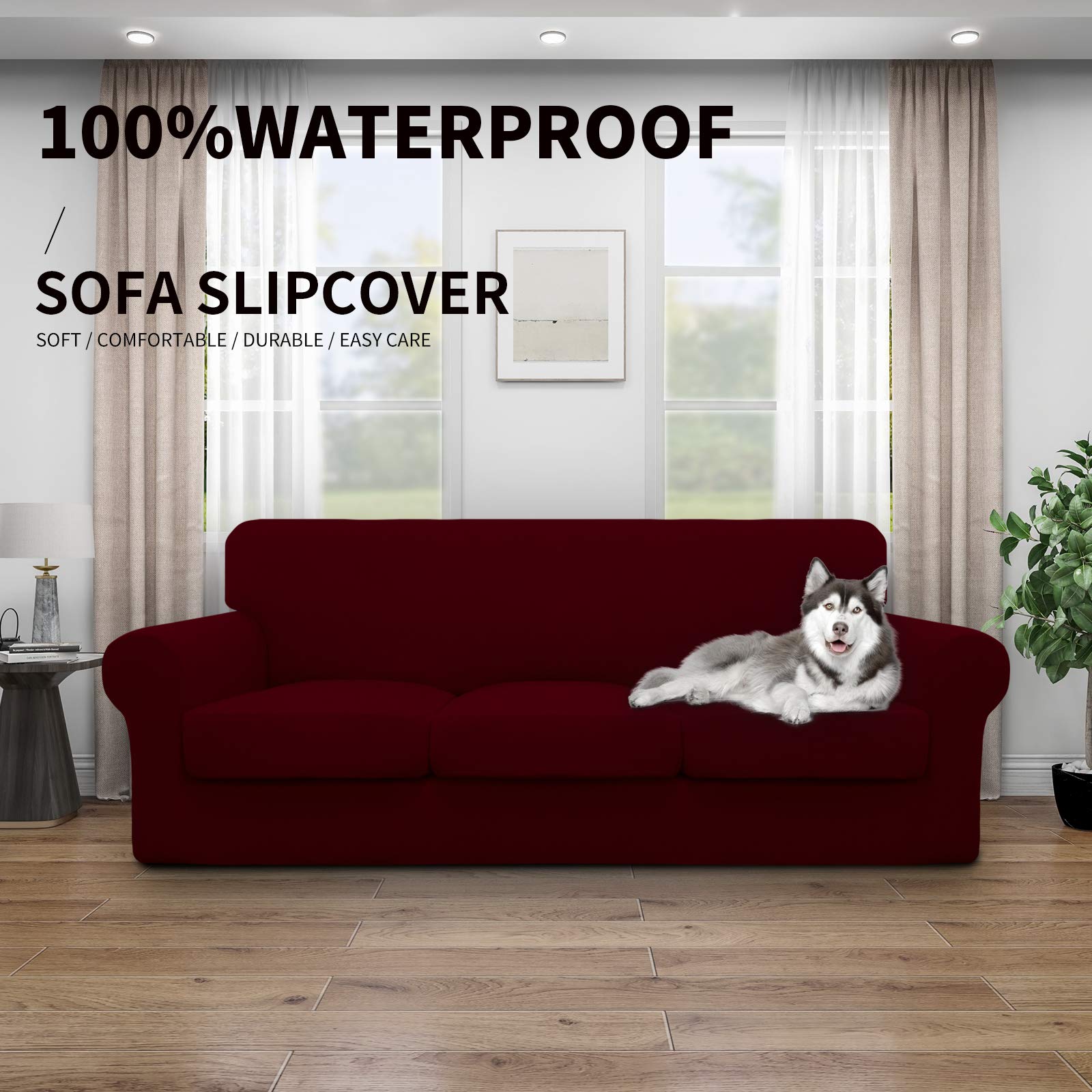 Foto 2 | Funda de Sofá Elástica Impermeable de 4 Piezas Protección y Comodidad para tus Muebles - Venta Internacional