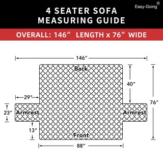 Foto 7 | Funda de Sofá Easy-Going 4 Plazas Reversible - Venta Internacional
