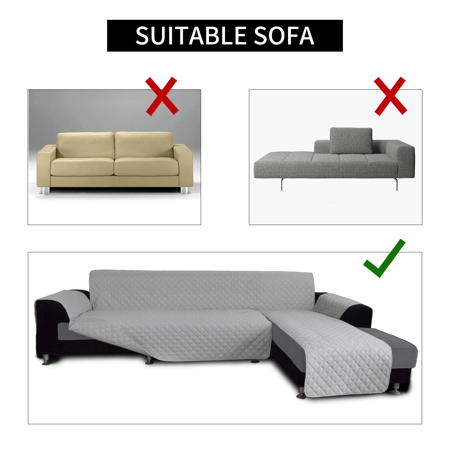 Foto 5 pulgar | Funda de Sofá Cómoda de Llevar Seccional en Forma de L - Venta Internacional