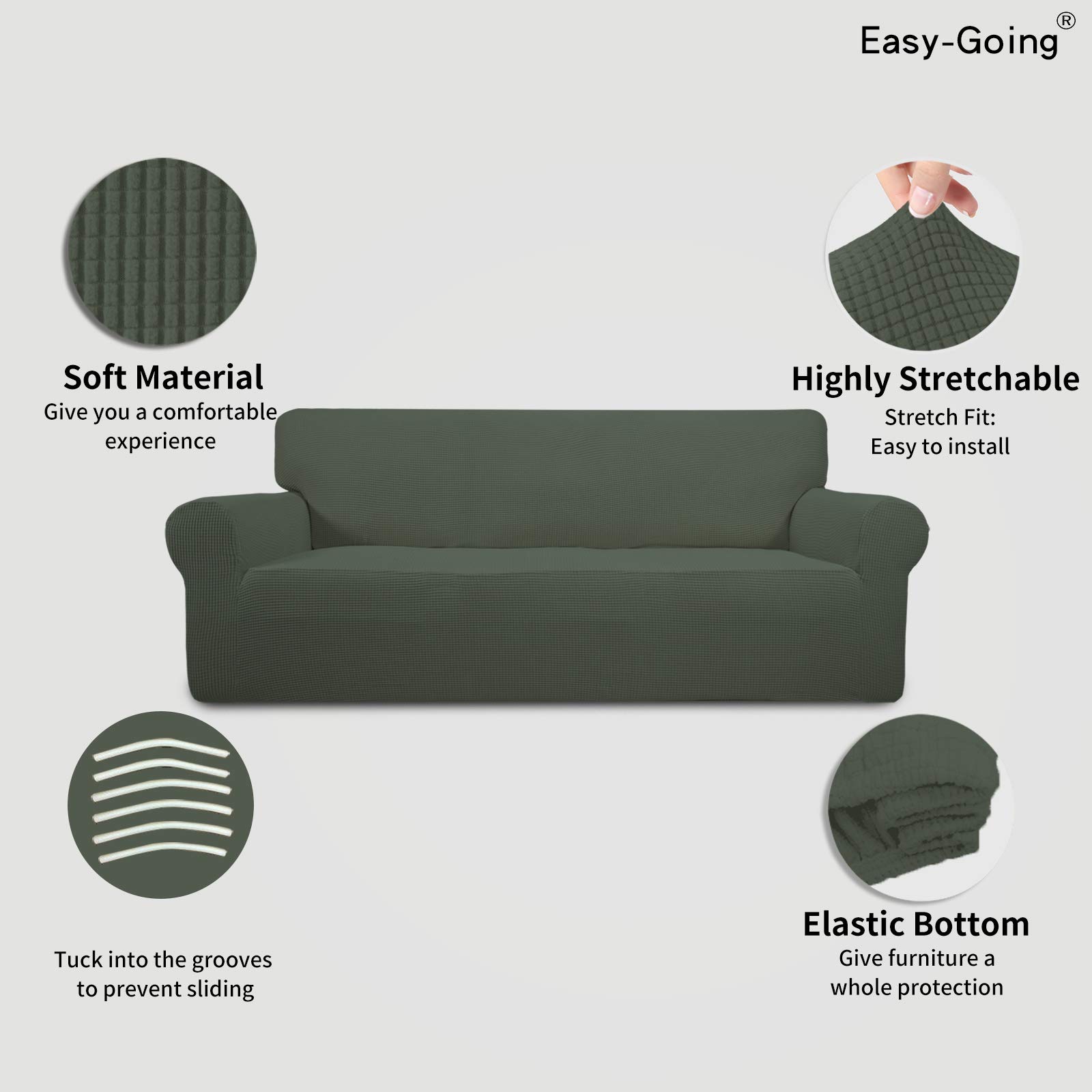 Foto 4 pulgar | Funda Para Sofá De 1 Pieza Easy-Going Elástica- Venta Internacional
