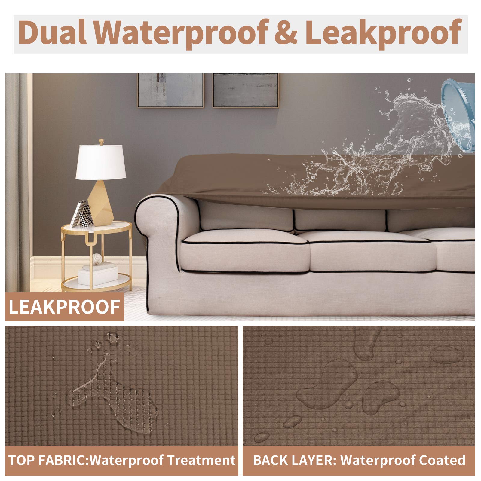 Foto 3 | Funda De Sofá Fácil De Usar, 100% Impermeable Para Sofás De Gran Tamaño - Venta Internacional.