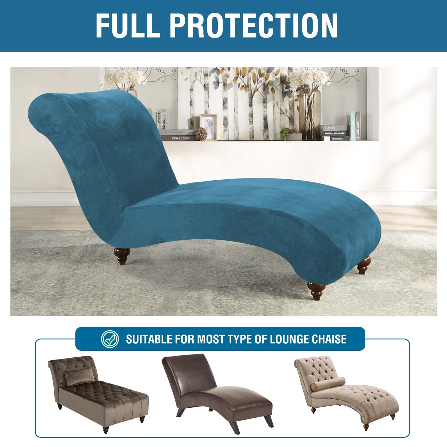 Foto 6 pulgar | Funda de Chaise Lounge H.Versailtex de Terciopelo - Venta Internacional