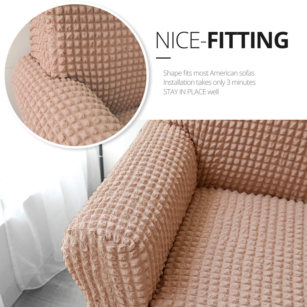 Foto 4 pulgar | Funda De Sofá De Dos Plazas Niceec, Caqui, 1 Pieza, Fácil De Ajustar Con Falda - Venta Internacional.