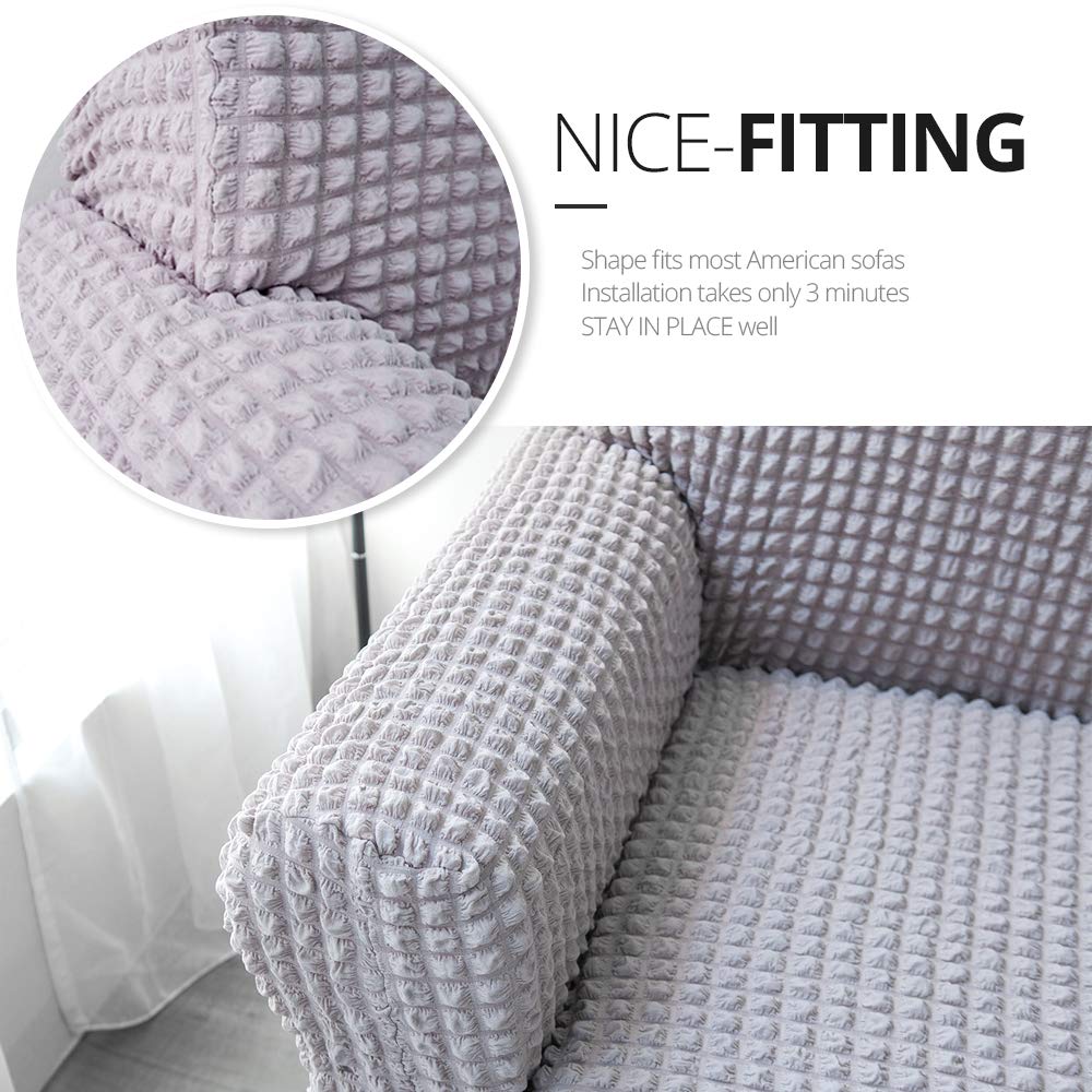 Foto 3 | Funda para Sofá de Dos Plazas Niceec Gris - Venta Internacional