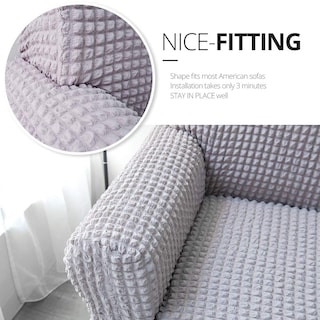 Foto 3 | Funda para Sofá de Dos Plazas Niceec Gris - Venta Internacional