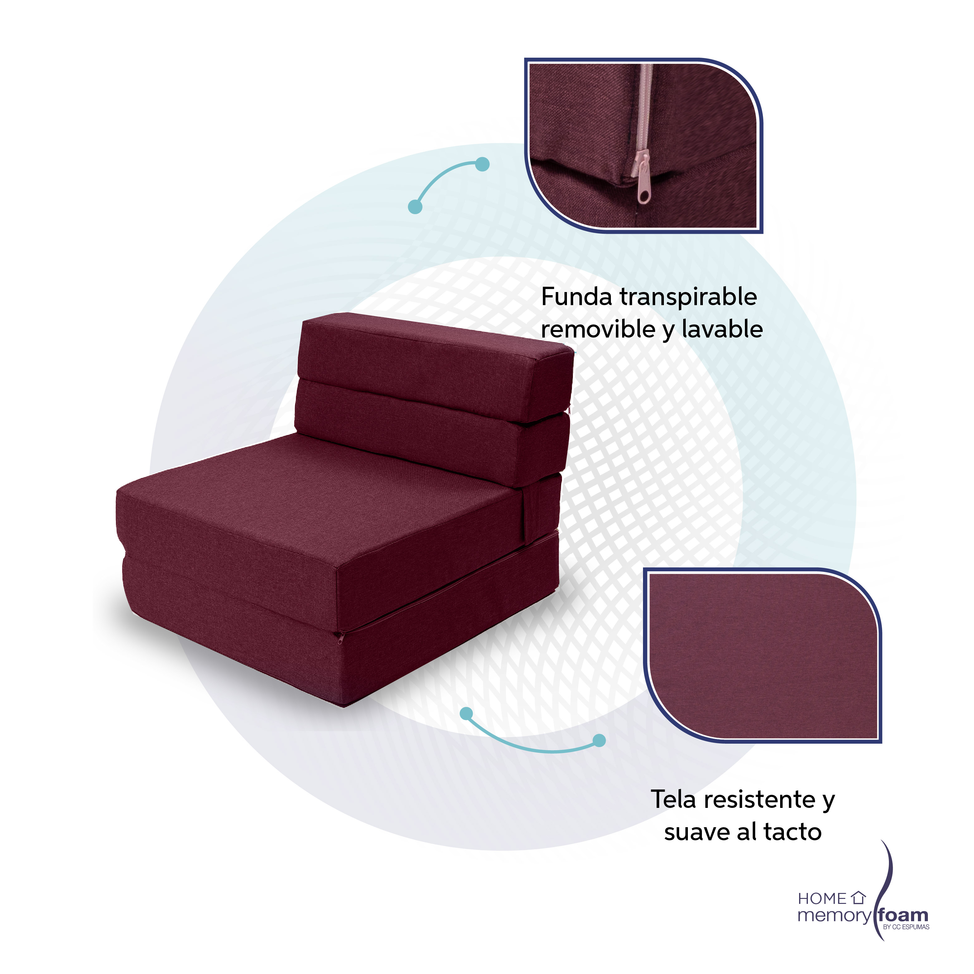 Foto 6 pulgar | Funda Extra  Sofá Cama Cozy Individual Rosa