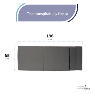 Foto 5 | Funda Extra Sofá Cama Cozy Individual Gris