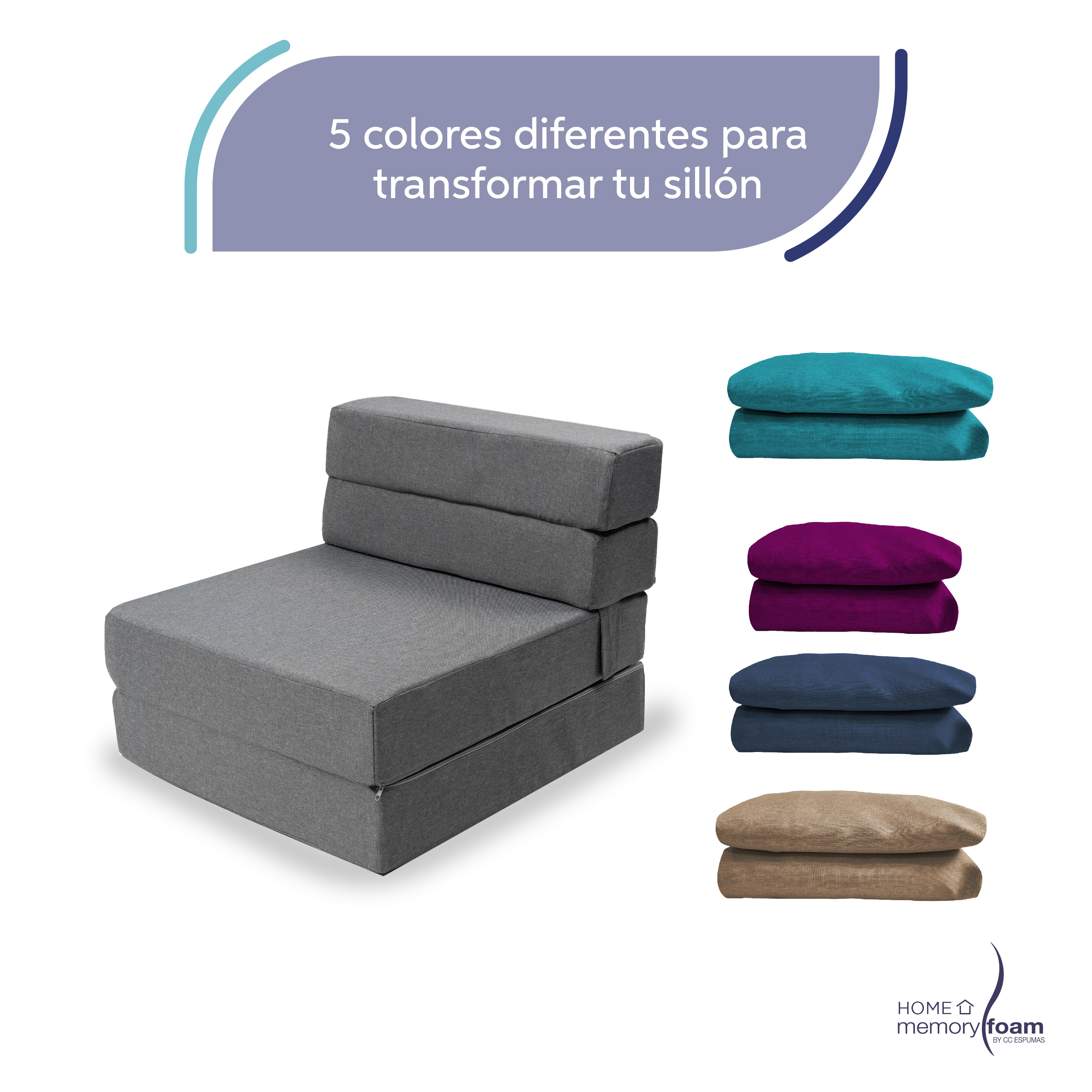 Foto 7 pulgar | Funda Extra  Sofá Cama Cozy Individual Gris