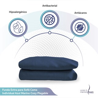 Foto 3 | Funda Extra Sofá Cama Cozy Individual Azul Marino