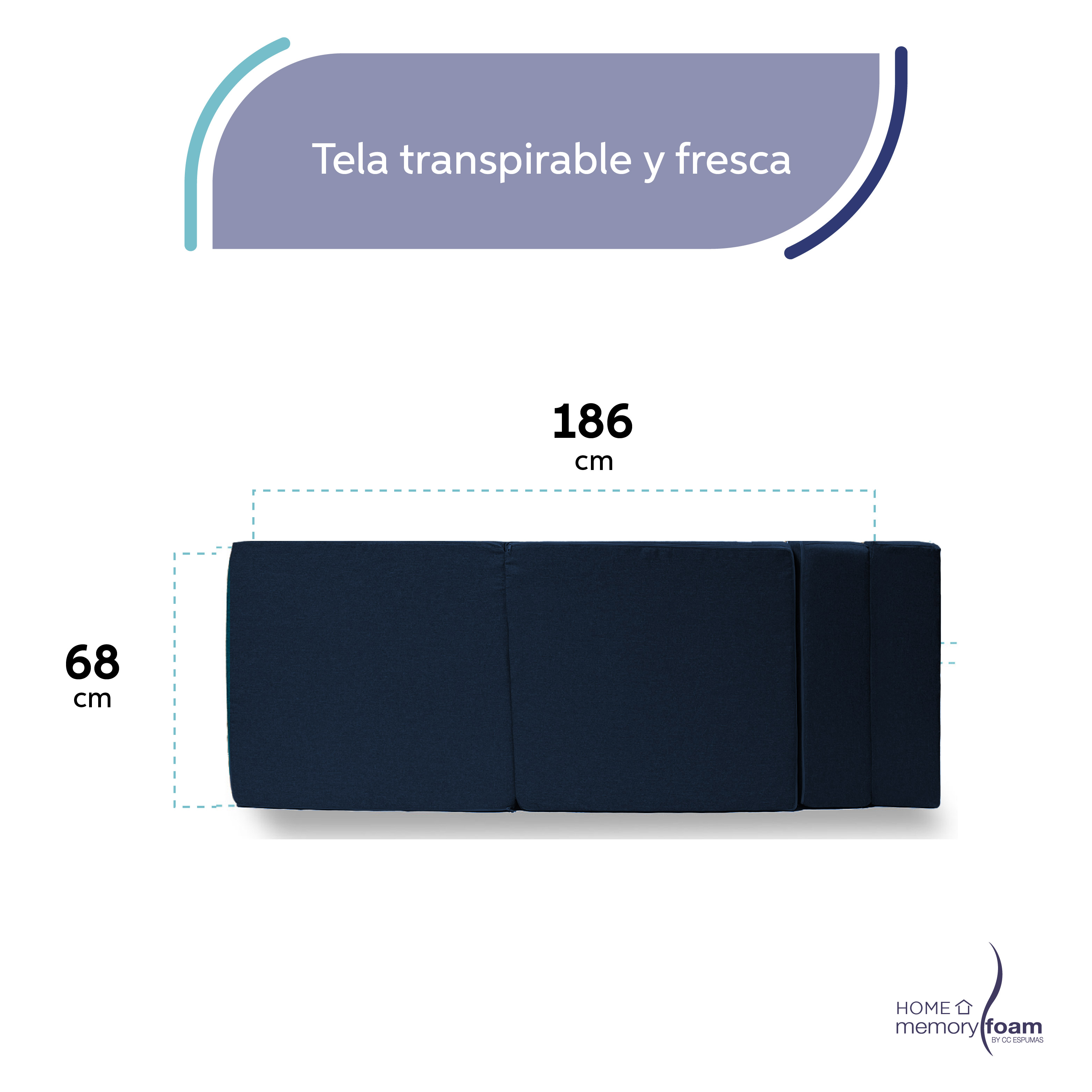 Foto 7 pulgar | Funda Extra  Sofá Cama Cozy Individual Azul Marino