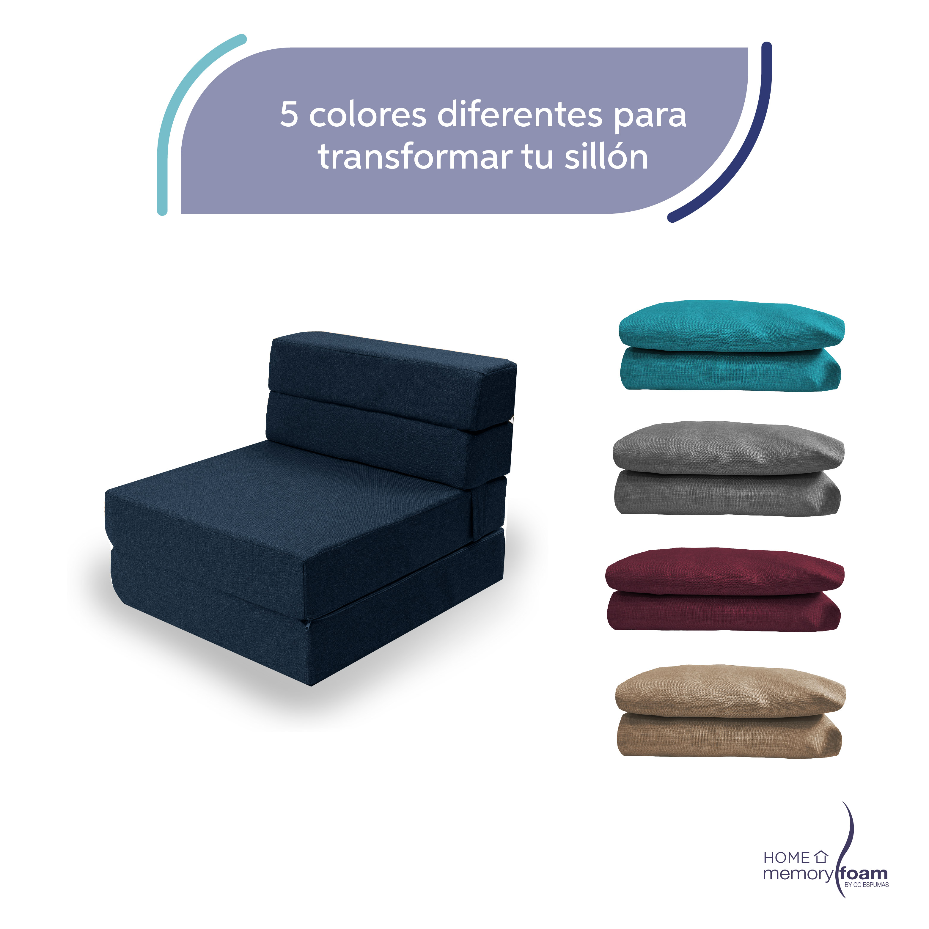 Foto 8 pulgar | Funda Extra  Sofá Cama Cozy Individual Azul Marino