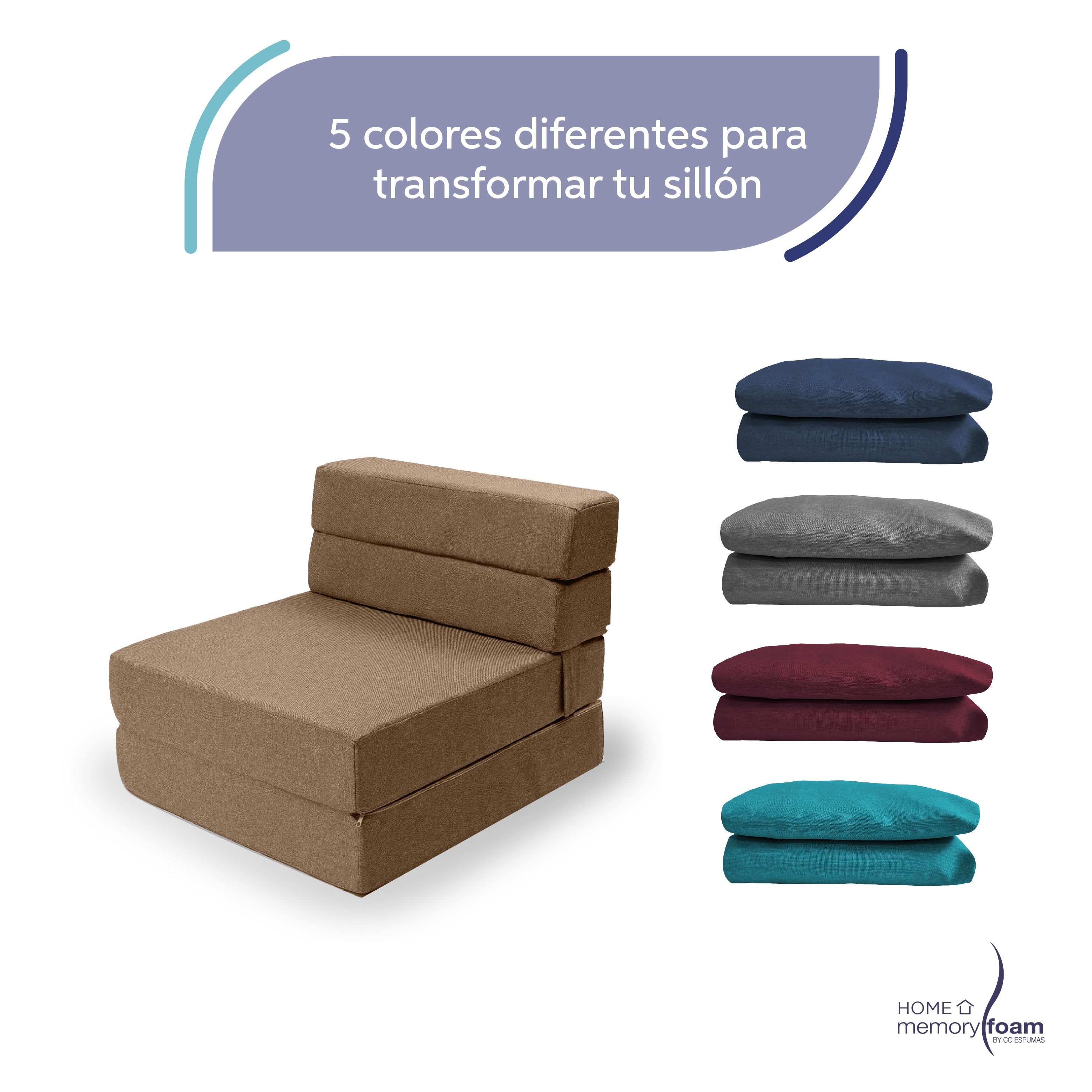 Foto 8 pulgar | Funda Extra  Sofá Cama Cozy Individual Marron