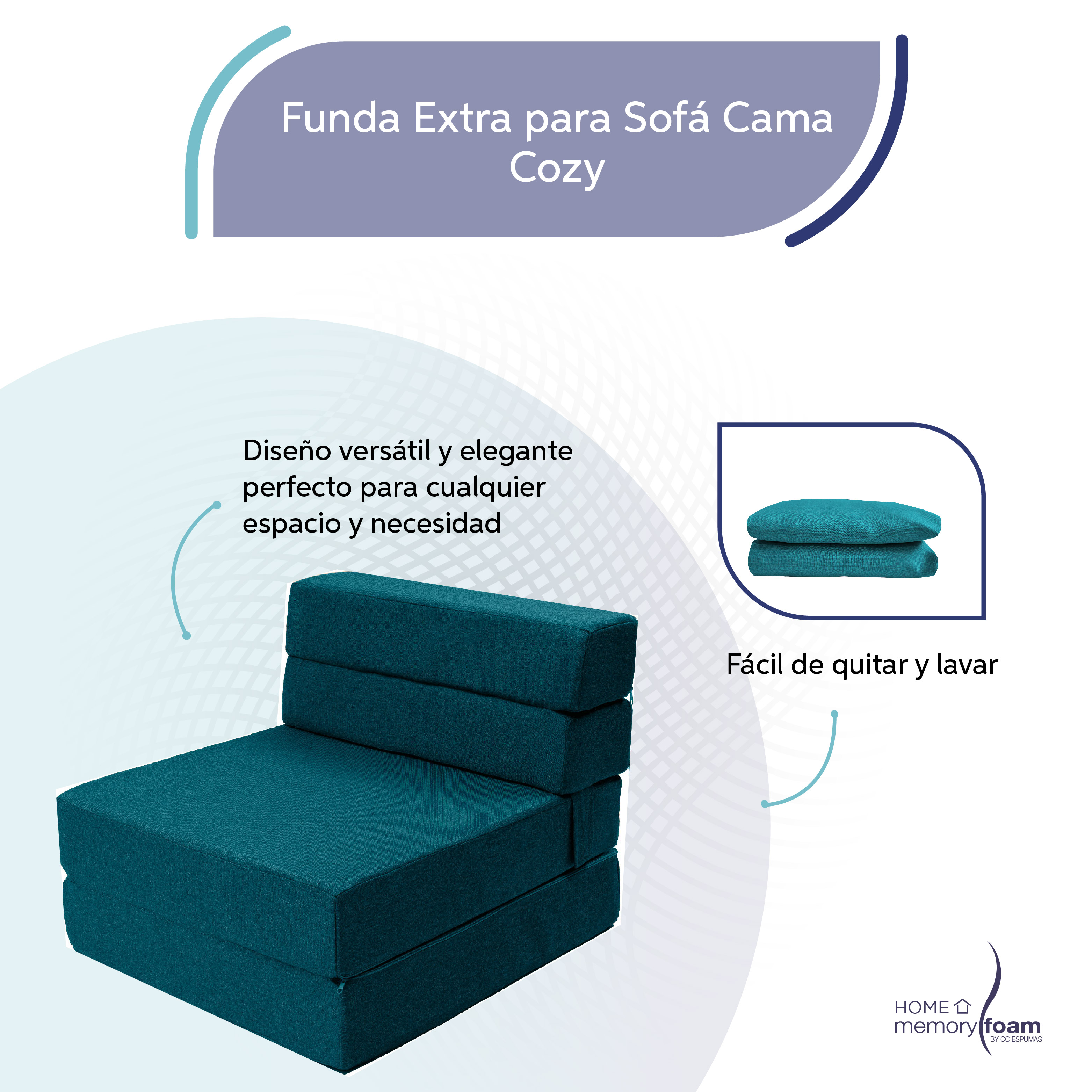 Foto 5 pulgar | Funda Extra  Sofá Cama Cozy Individual Vrede