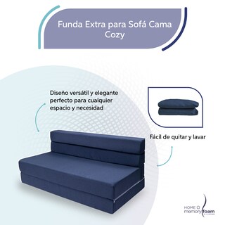 Foto 4 | Funda Extra Sofá Cama Cozy Matrimonial Azul Marino