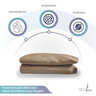 Foto 4 | Funda Extra Sofá Cama Cozy Queen Size Marron