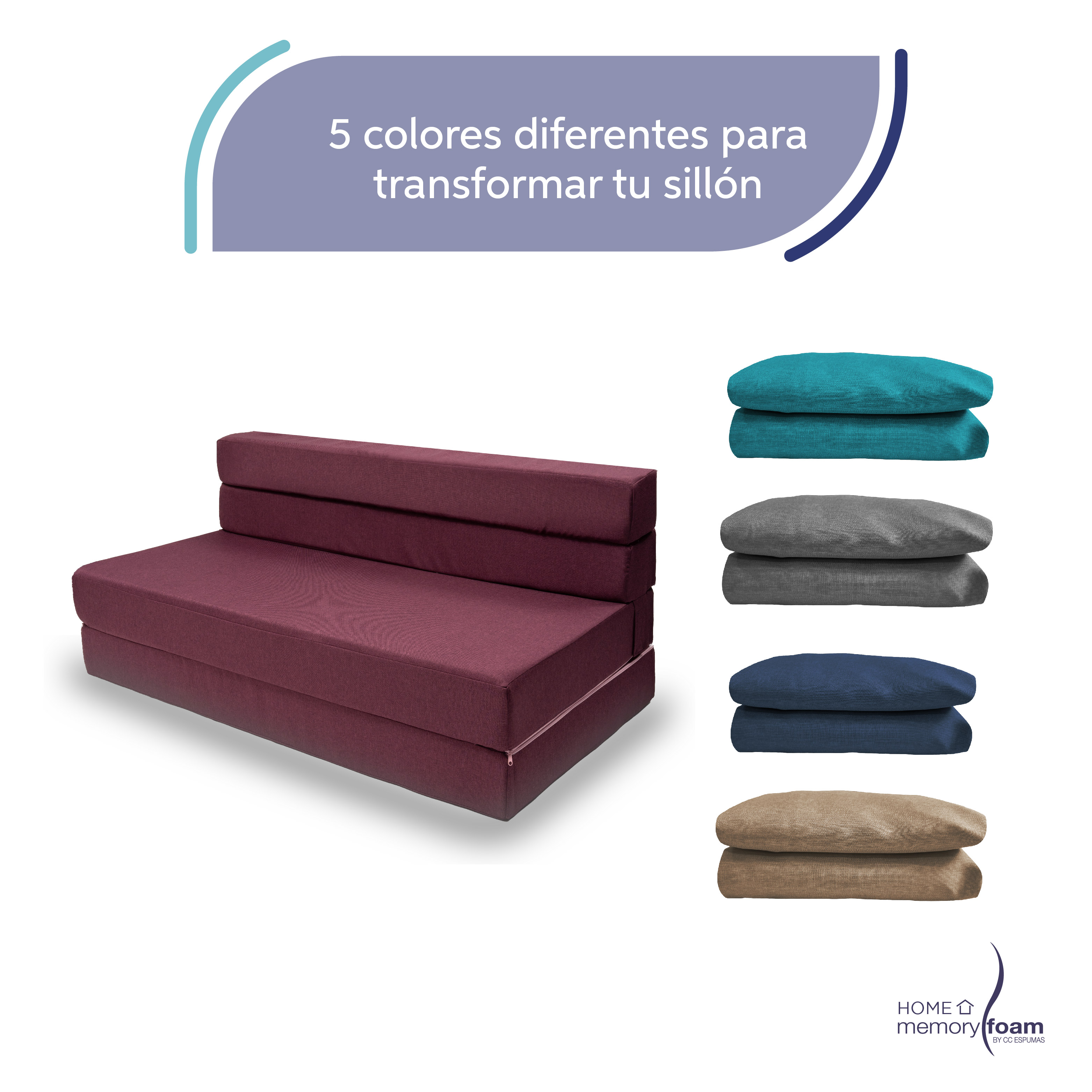 Foto 2 | Funda Extra  Sofá Cama Cozy Queen Size Rosa