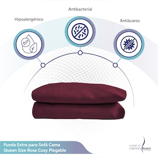 Foto 5 | Funda Extra Sofá Cama Cozy Queen Size Rosa