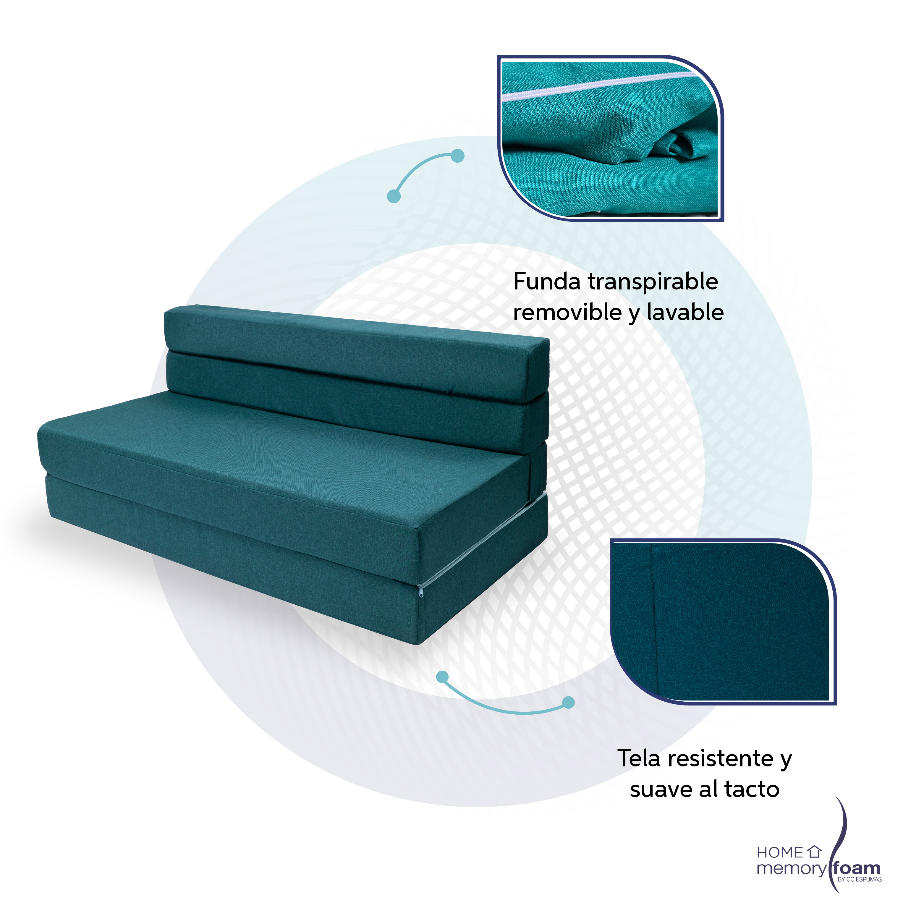 Foto 5 pulgar | Funda Extra  Sofá Cama Cozy Matrimonial Verde