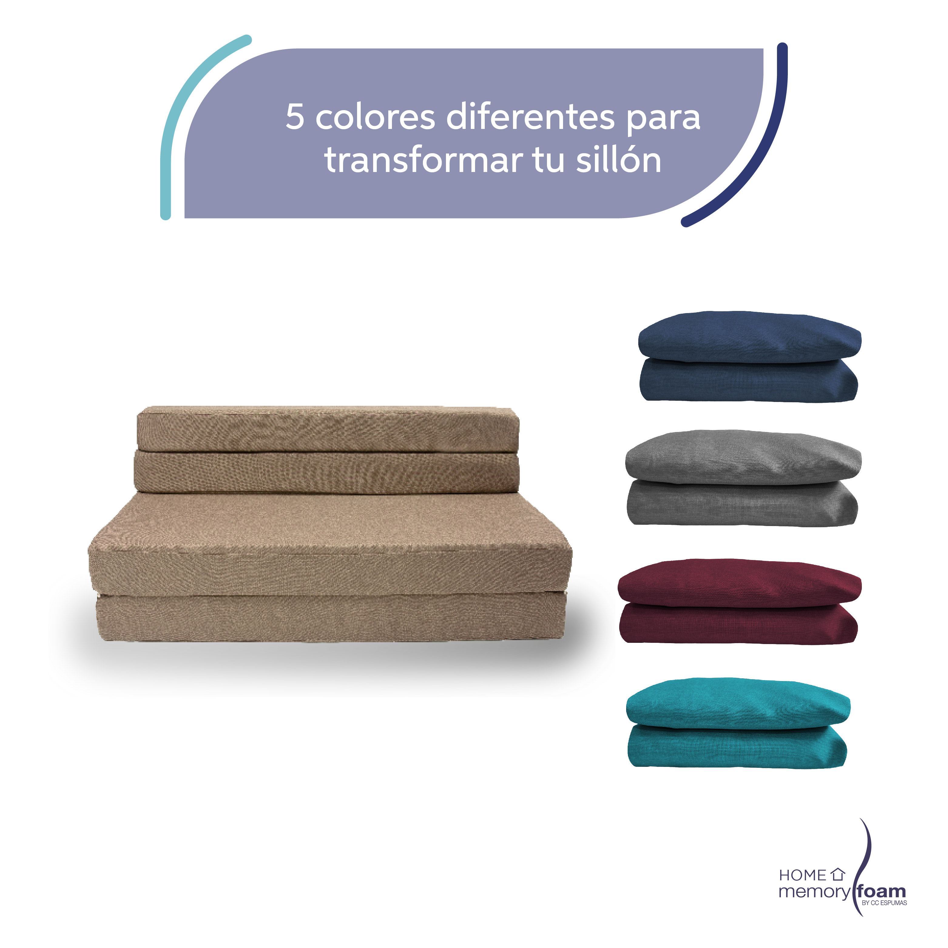Foto 3 pulgar | Funda Extra  Sofá Cama Cozy Matrimonial Marron