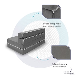 Foto 3 | Funda Extra Sofá Cama Cozy Queen Size Gris