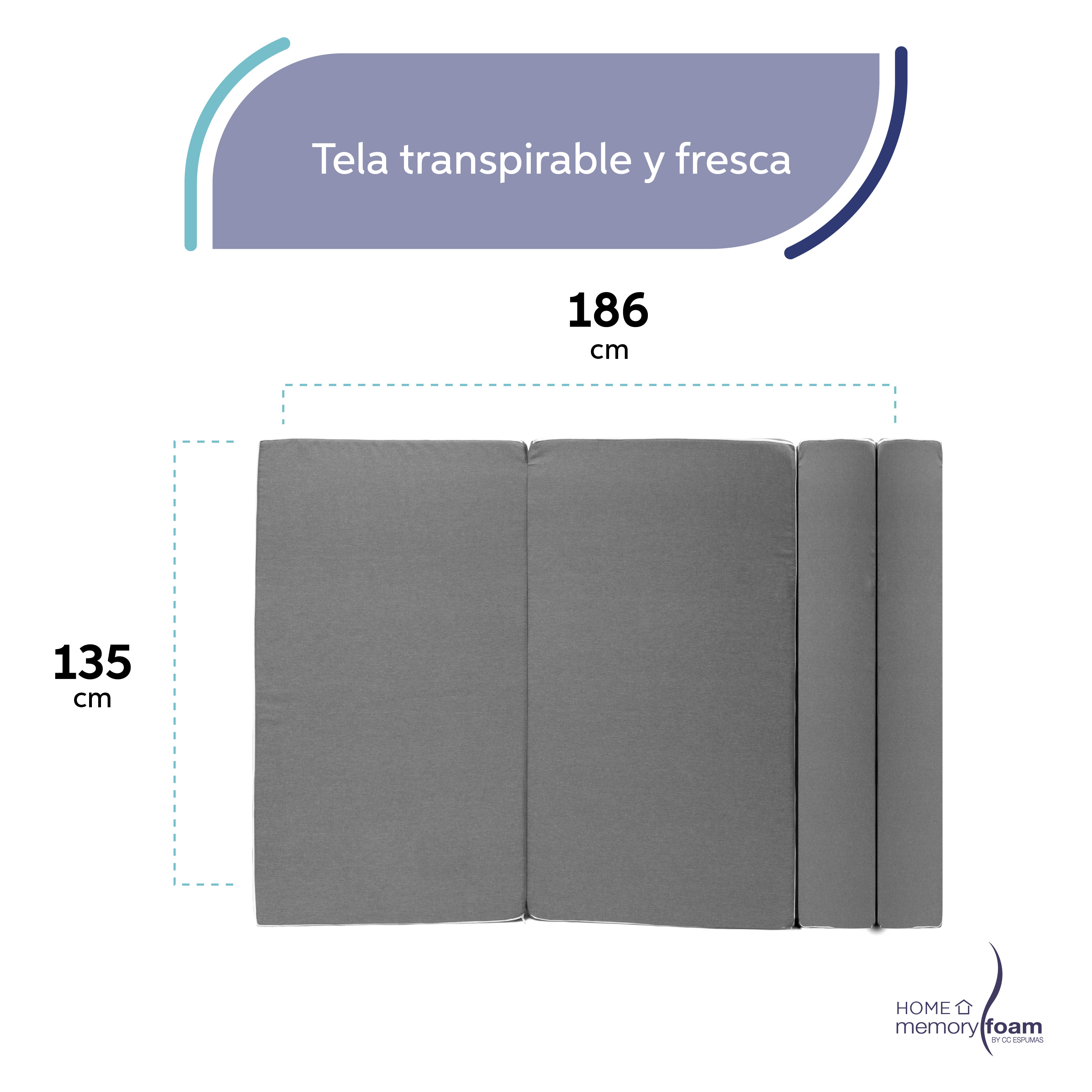 Foto 4 pulgar | Funda Extra  Sofá Cama Cozy Matrimonial  Gris