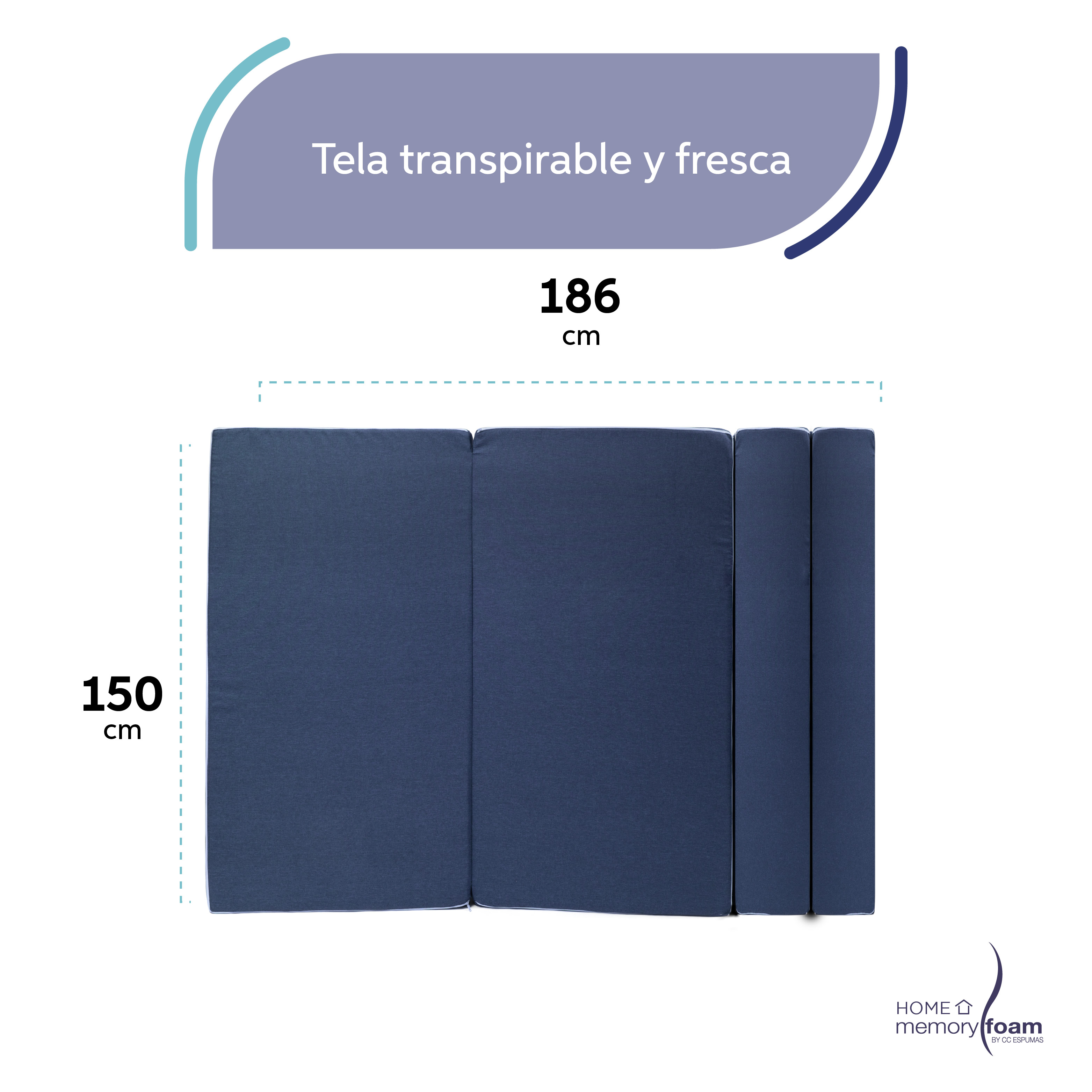 Foto 4 pulgar | Funda Extra  Sofá Cama Cozy Queen Size Azul Marino