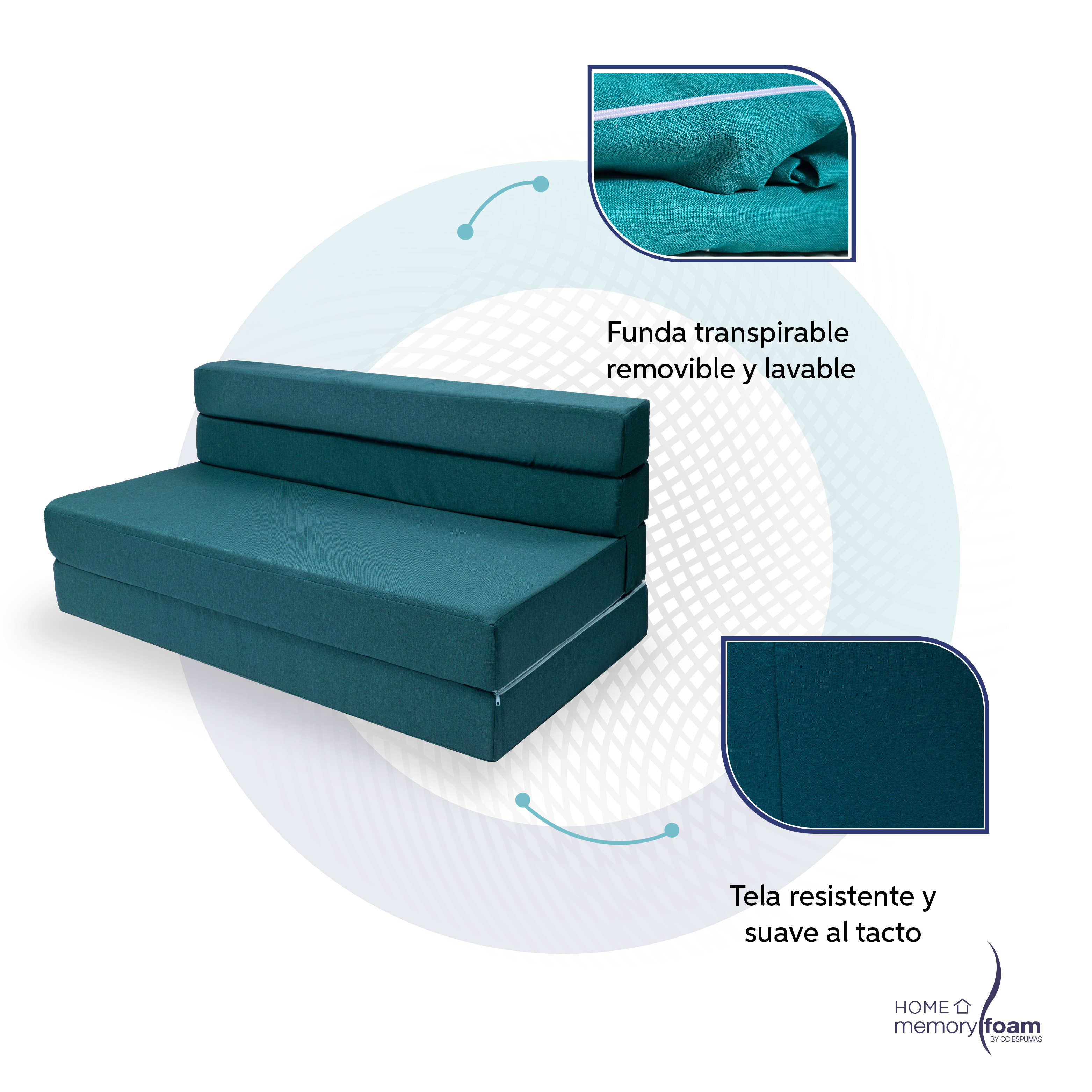 Foto 5 pulgar | Funda Extra  Sofá Cama Cozy Queen Size Verde