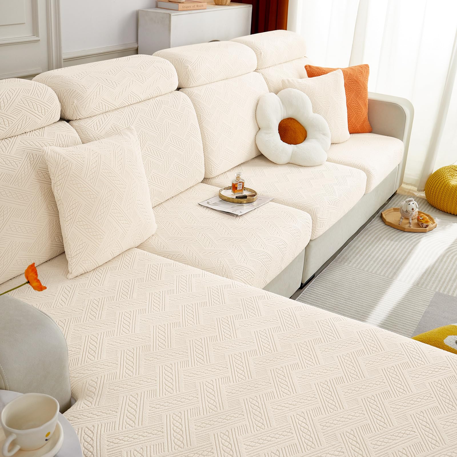 Foto 2 pulgar | Fundas De Cojín Hyha Individual Couch Stretch Magic Sofa Beige - Venta Internacional.