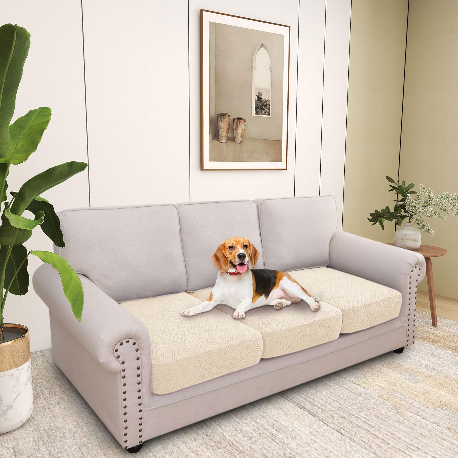 Foto 7 pulgar | Fundas De Cojín Hyha Individual Couch Stretch Magic Sofa Beige - Venta Internacional.