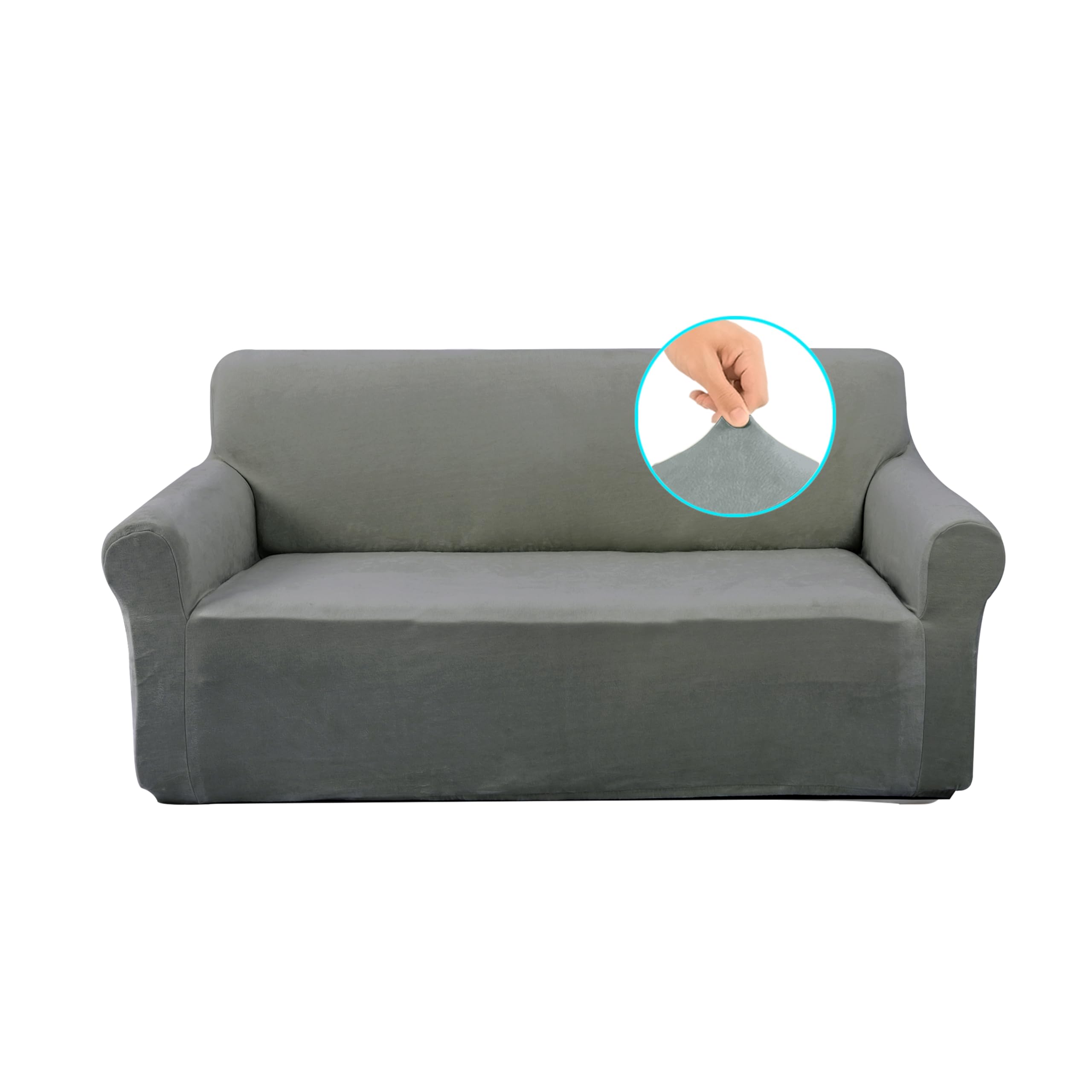 Foto 1 | Funda De Sofá U-nice Home Velvet Loveseat, Elástica, Gris Claro - Venta Internacional.