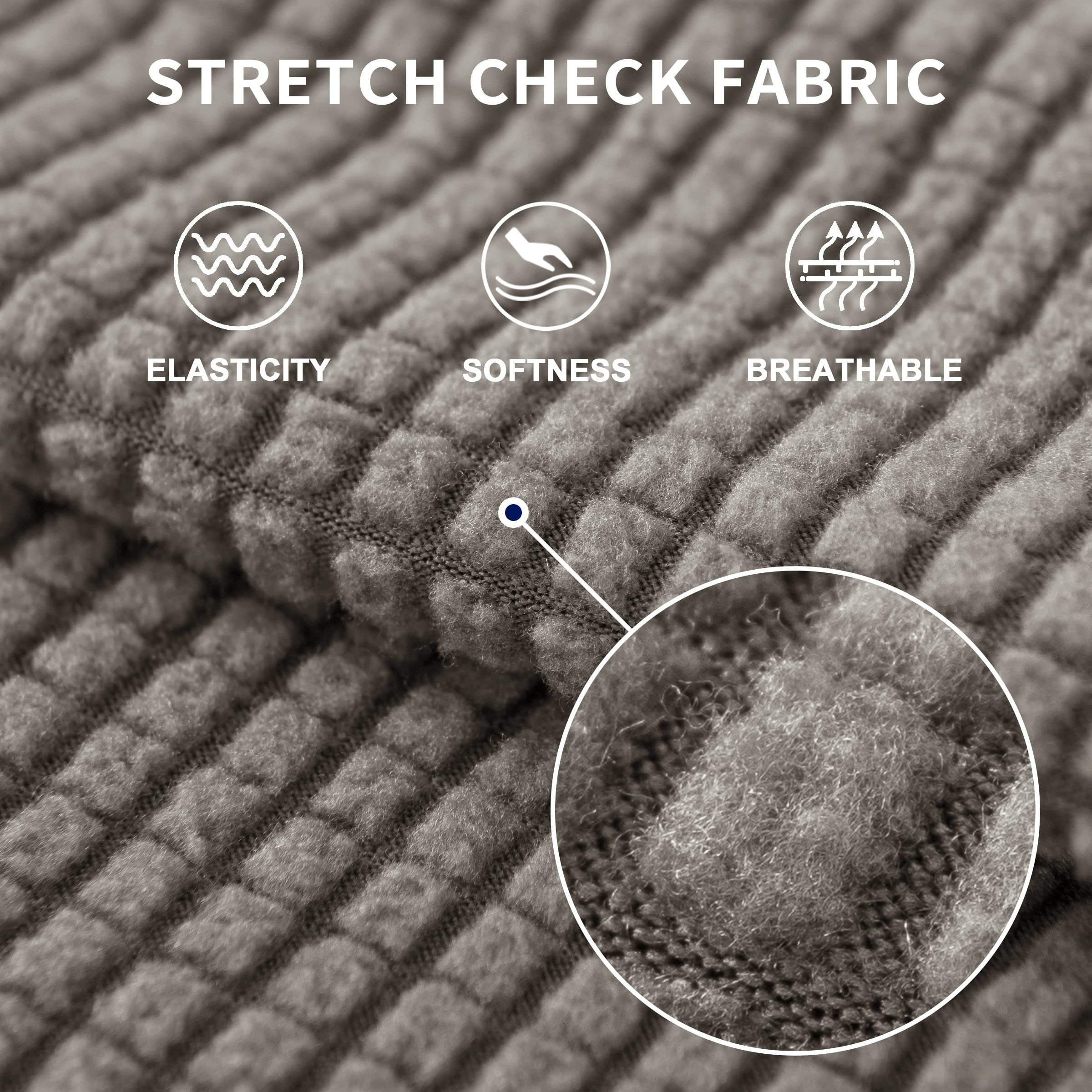 Foto 4 | Funda Para Sofá Subrtex, Elástica, 1 Pieza, Cuadros Pequeños, Color Topo - Venta Internacional.