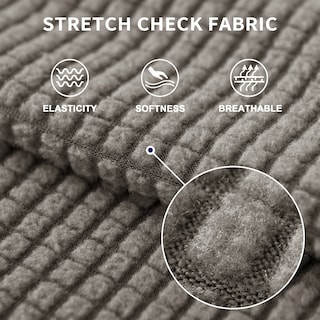 Foto 4 | Funda Para Sofá Subrtex, Elástica, 1 Pieza, Cuadros Pequeños, Color Topo - Venta Internacional.