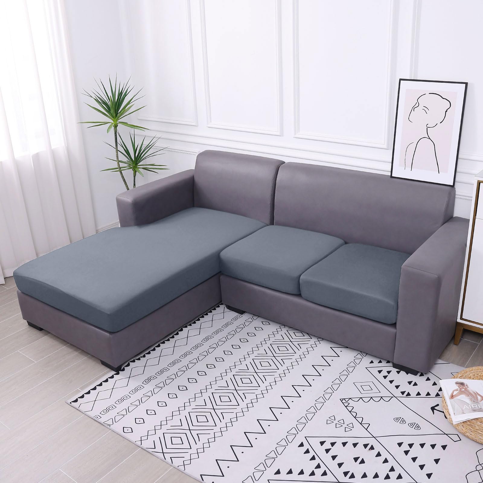 Foto 6 pulgar | Fundas De Asiento Para Cojines De Sofá Hyha, Sofá Seccional Impermeable - Venta Internacional.