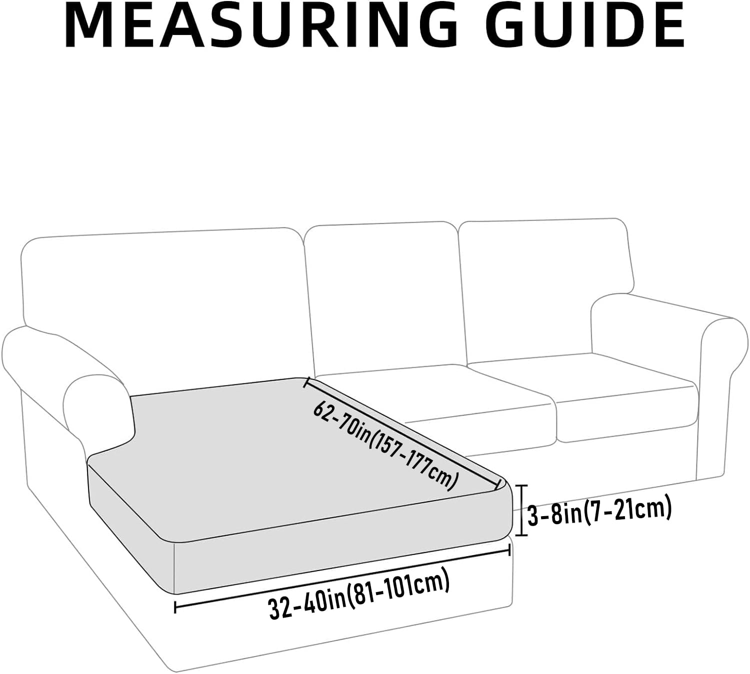 Foto 7 pulgar | Fundas De Asiento Para Cojines De Sofá Hyha, Sofá Seccional Impermeable - Venta Internacional.