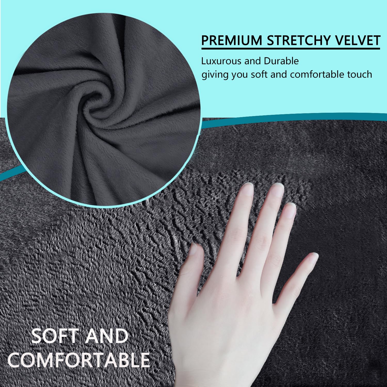 Foto 5 pulgar | Funda De Sofá U-nice Home Velvet Loveseat Gris Oscuro - Venta Internacional.