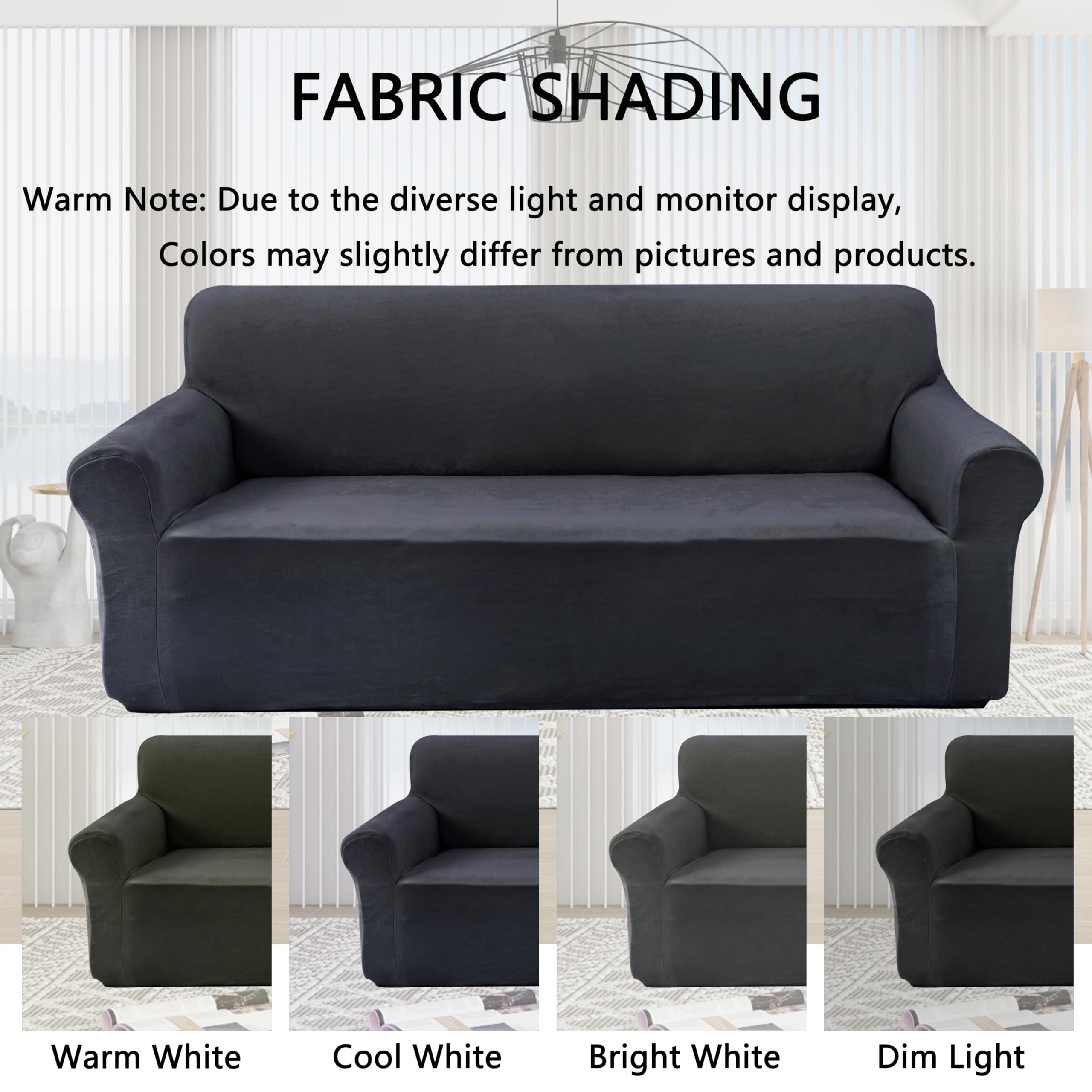 Foto 7 pulgar | Funda De Sofá U-nice Home Velvet Loveseat Gris Oscuro - Venta Internacional.