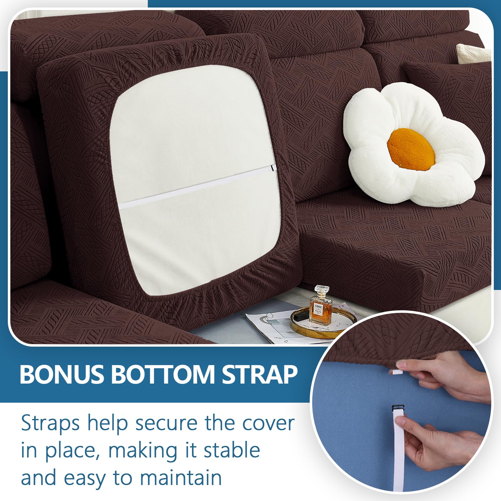 Foto 4 pulgar | Fundas De Cojín Hyha Individual Couch Stretch Magic Sofa, 3 Unidades - Venta Internacional.