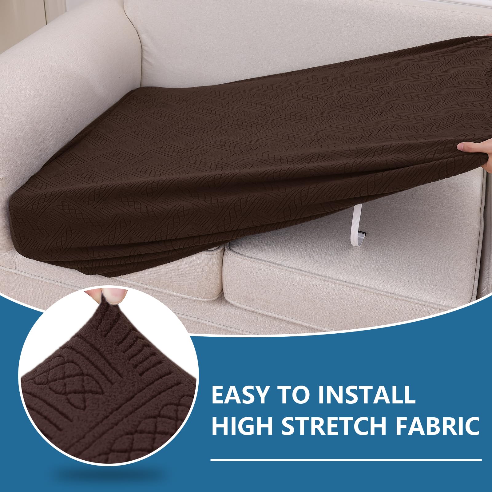 Foto 5 pulgar | Fundas De Cojín Hyha Individual Couch Stretch Magic Sofa, 3 Unidades - Venta Internacional.