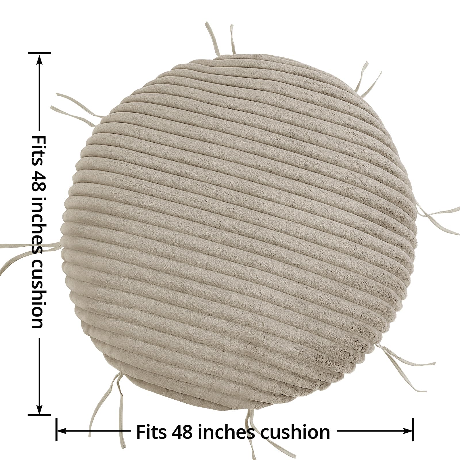 Foto 3 pulgar | Funda De Cojín Para Silla Papasan Hombys, Mullida Y Peluda, Piel Sintética - Venta Internacional.