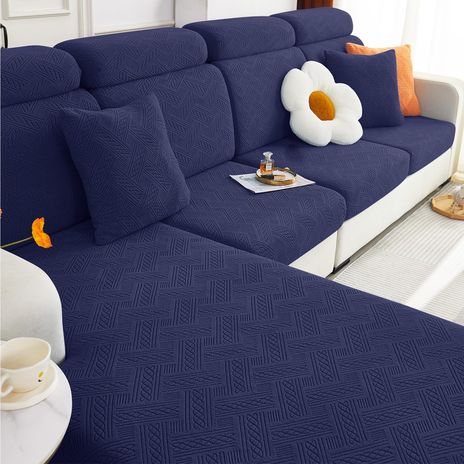 Foto 2 pulgar | Fundas De Cojín Hyha Individual Couch Stretch Magic Sofa Navy - Venta Internacional.