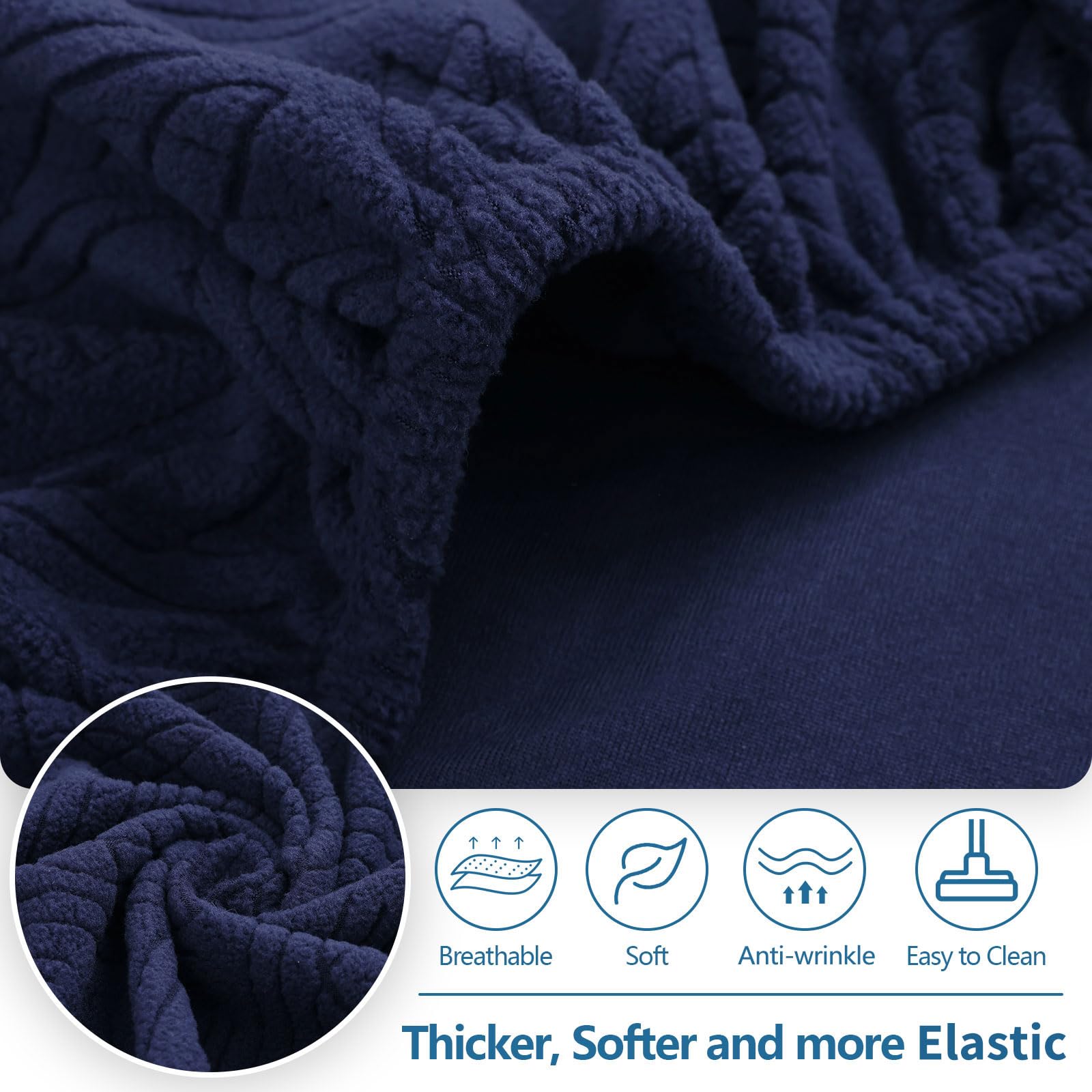 Foto 3 pulgar | Fundas De Cojín Hyha Individual Couch Stretch Magic Sofa Navy - Venta Internacional.