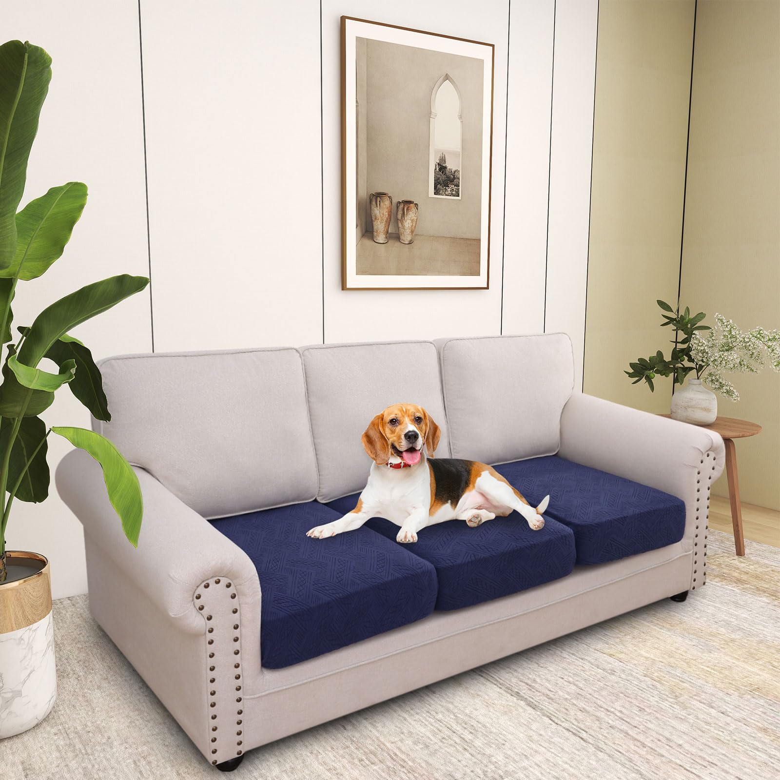 Foto 7 pulgar | Fundas De Cojín Hyha Individual Couch Stretch Magic Sofa Navy - Venta Internacional.