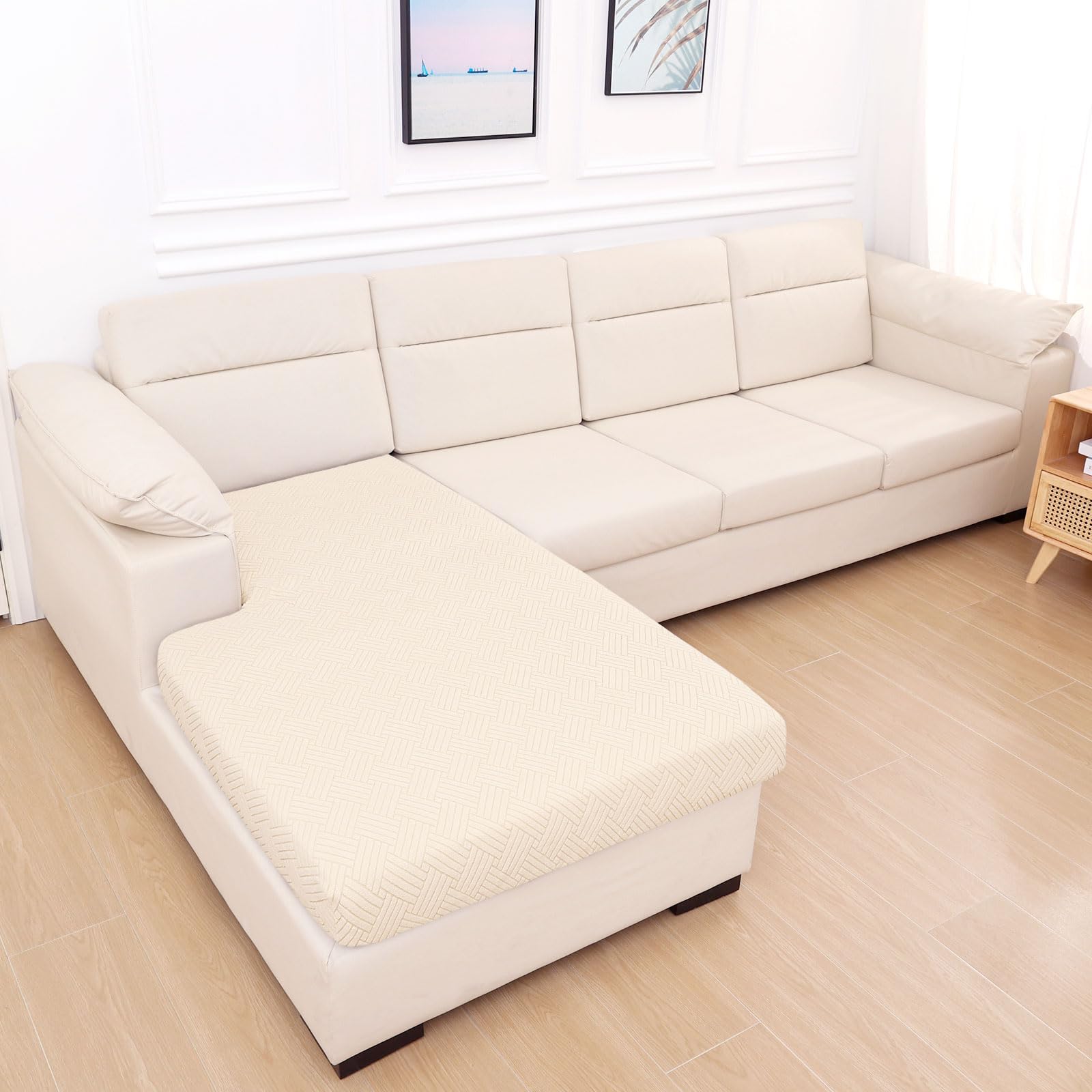 Foto 7 pulgar | Fundas De Cojín Impermeables Hyha Para Sofá Seccional, Color Beige - Venta Internacional.